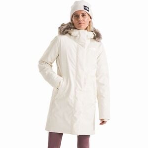 The North Face Women's Arctic Parka 600 Down White Fur Hood NWT Medium $350 MSRP